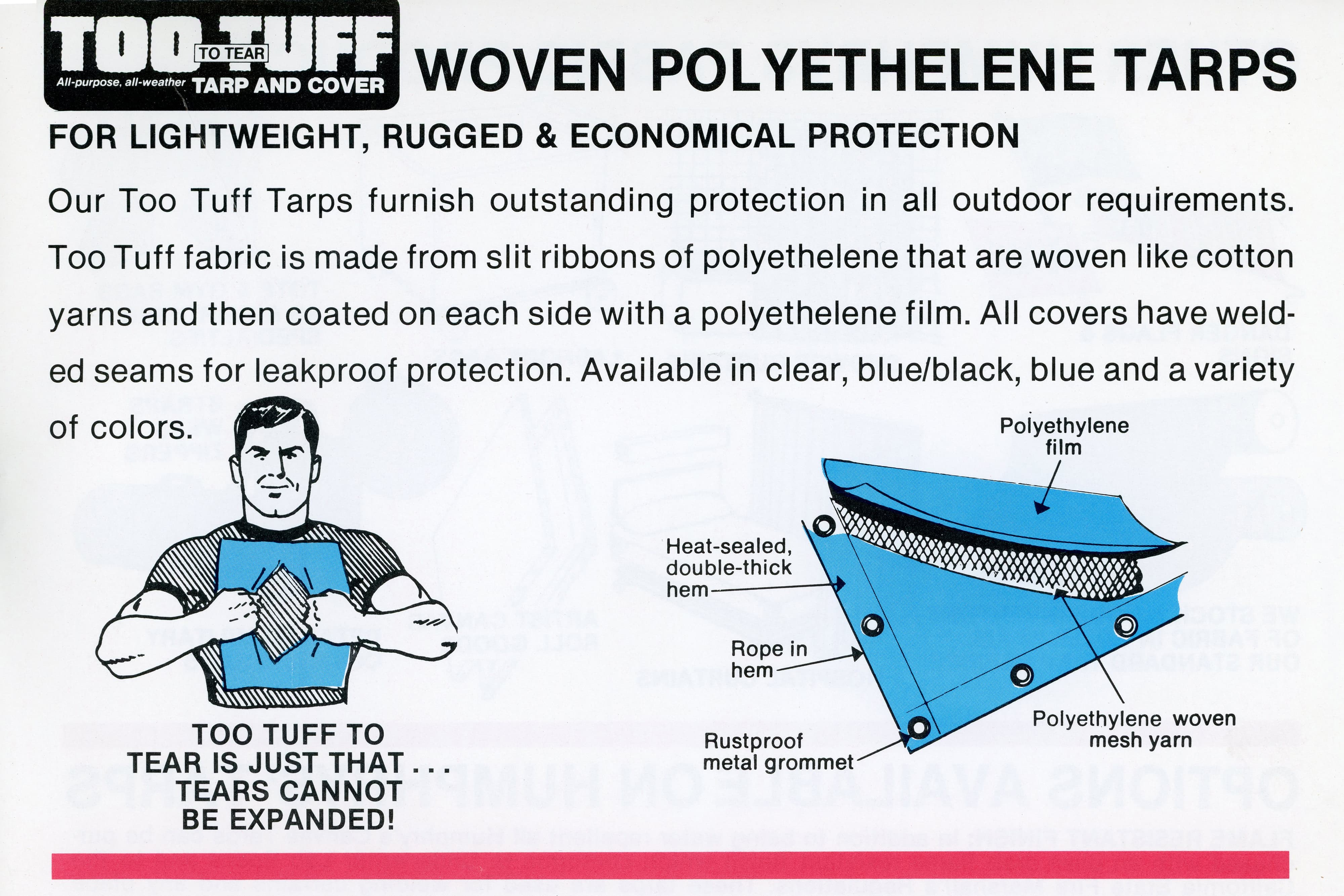 Woven Poly Ad from the 70s