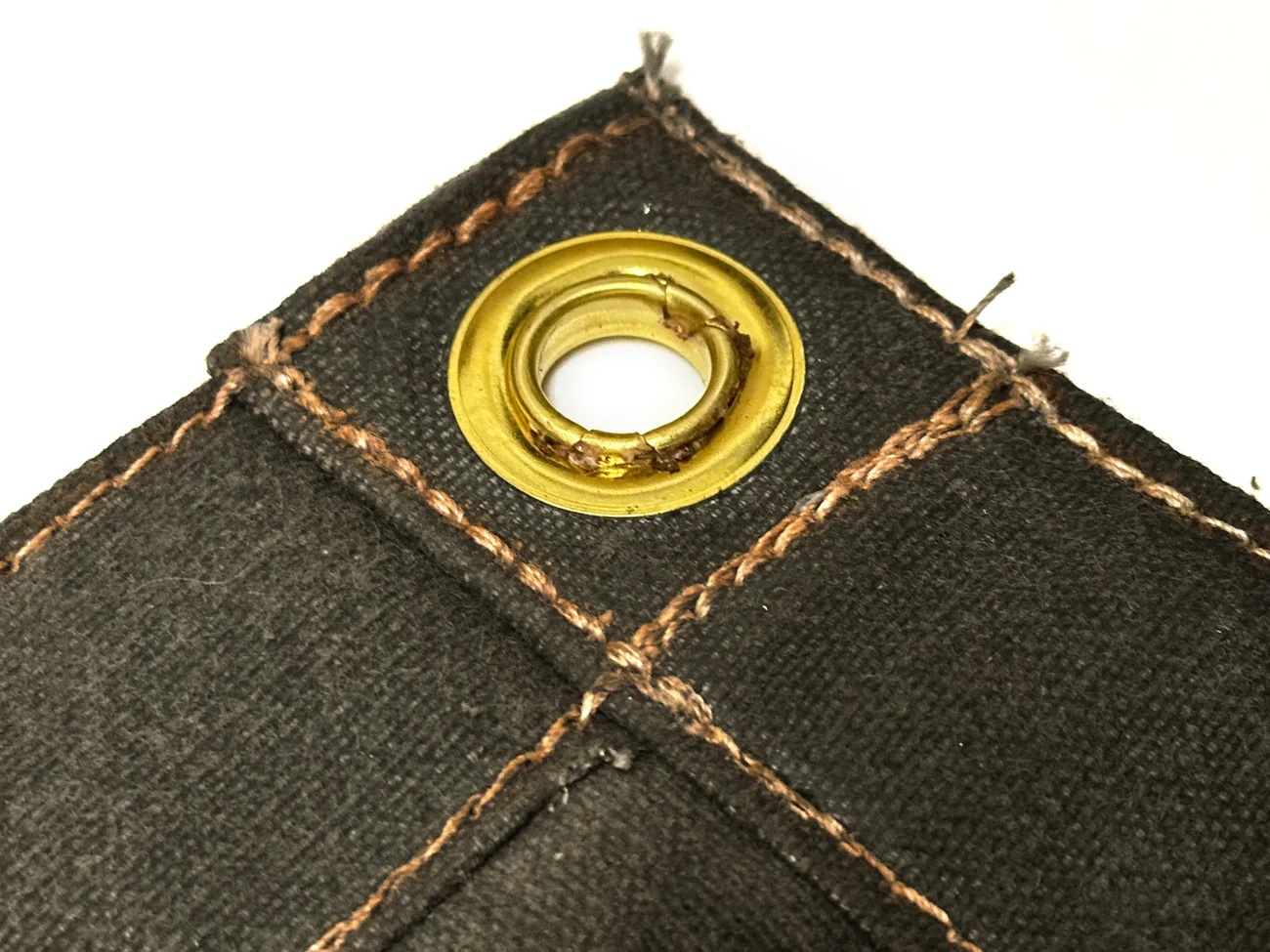 olive drab canvas tarp flat hem