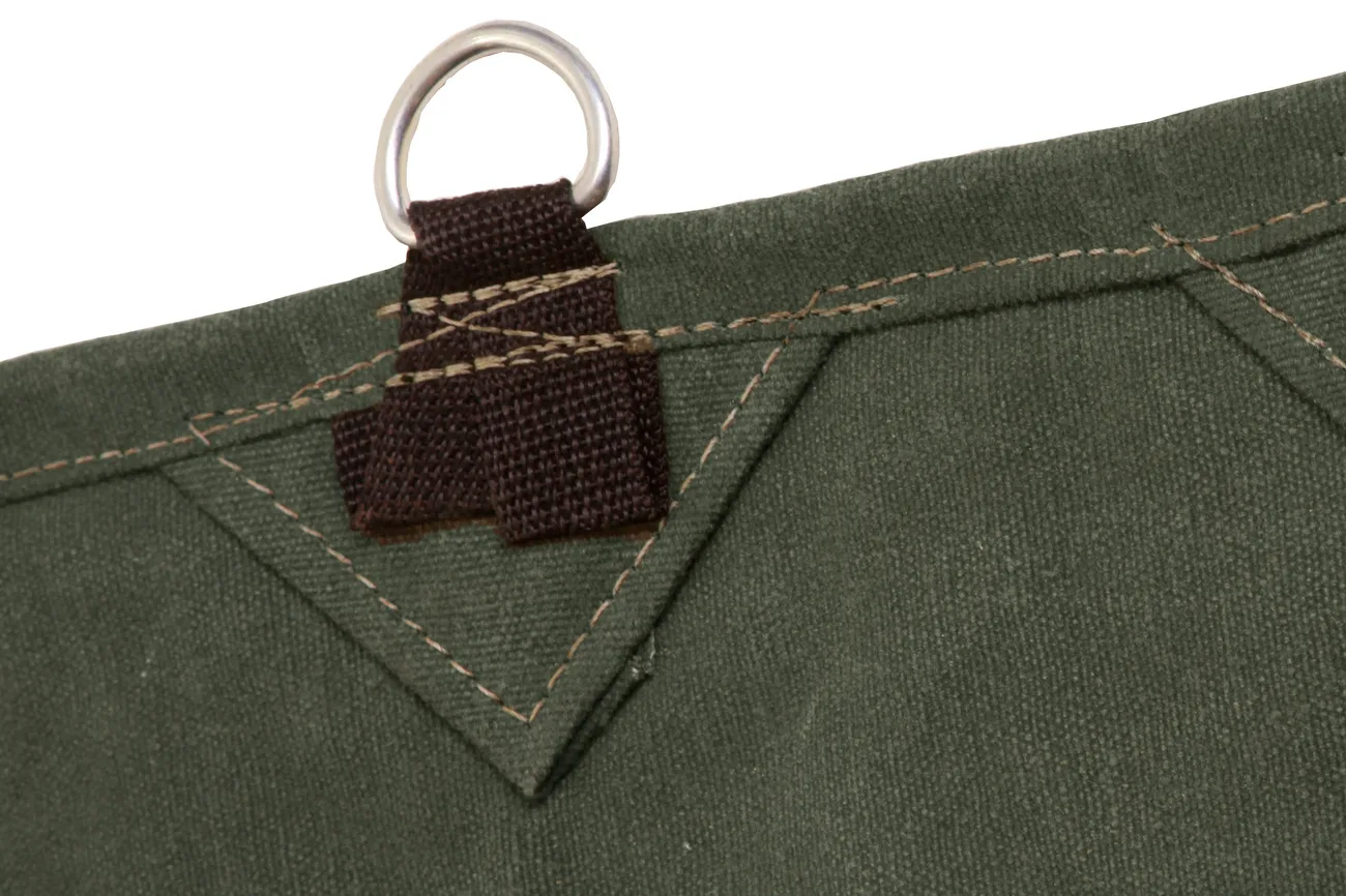 olive drab canvas tarp with d rings